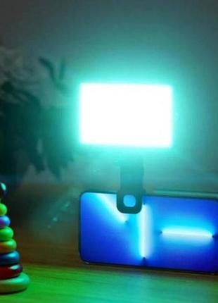 Светильник для видео/фото съемки на прищепке rgb lamp and 5265 черный top shop ua_