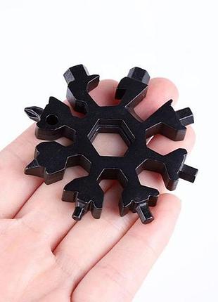 Універсальний ключ сніжинка (чорний) multitool snowflake top shop ua_