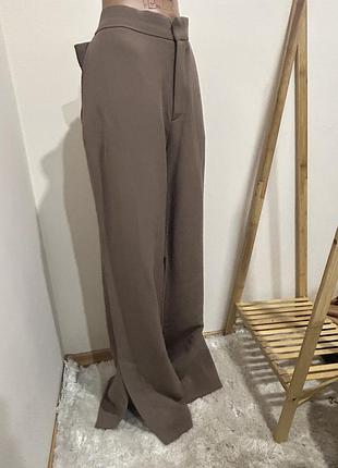 Брюки широкі zara з розрізами знизу