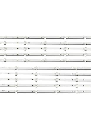 Led підсвітка tv 58" ns-58df620na20 , ns-58df620ca201 philips: 58pus6504, 58pus6504/12, 58pus6504/60 10 планок