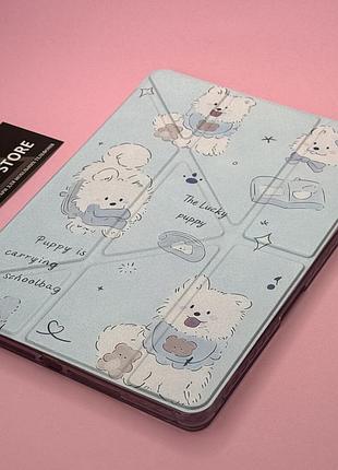 Книжка smart case для ipad 7/8/9 10.2 з малюнком ведмедика козята прозорий слот відділ під apple pencil