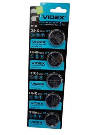 Набор батареек 5шт на блистере videx cr2430 3v top shop ua_
