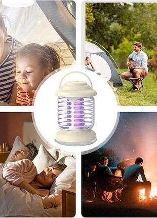 Ловушка светодиодная антимоскитная аккумуляторная m1mosquito killer and1251 белая top shop ua_