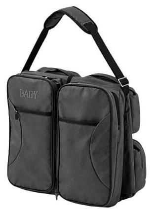 Сумка для мам багатофункціональна, перенесення-ліжко для немовлят baby room темно-сіра top shop ua_