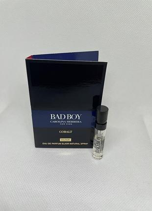 Оригінал пробник патфумована вода bad boy cobalt elixir від carolina herrera