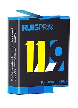 Акумулятор для екшн камер gopro 11/10/9 ruigpro