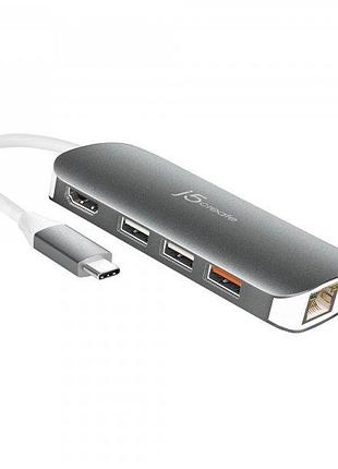 Багатопортовий мультиадаптер j5create jcd383-n, usb type-c 9-в-1