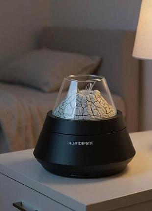 Увлажнитель с подсветкой вулкан круглый humidifier and 1-55 черный top shop ua_