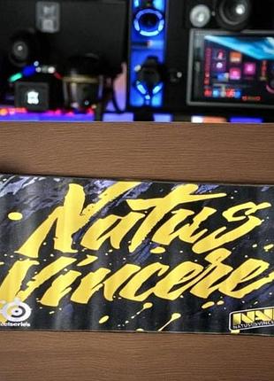 Игровой коврик для компьютерной мыши 70*30см navi черный с желтым top shop ua_