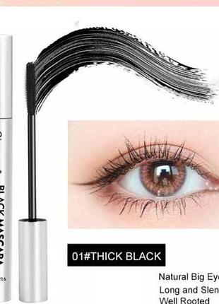 Тушь для ресниц водостойкая qiaoanna black mascara 8гр черная top shop ua_