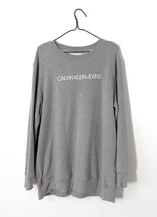 Сірий базовий світшот calvin klein jeans