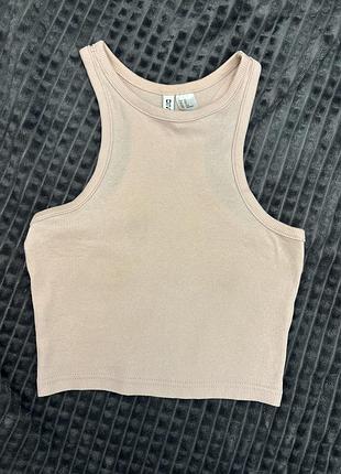 Ніжно-рожевий майка топ h&m