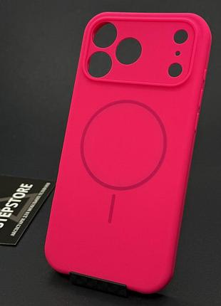 Чохол для iphone 17 pro max silicon case з magsafe квадратний із мікрофіброю закритим низом силіконовий закритий камера