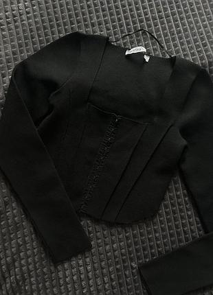 Корсетний топ лонгслів bershka