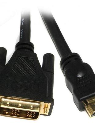 Кабель viewcon vd 066-3м, hdmi to dvi: 18+1; 3м, позолоченные коннекторы, блистер, v1.3