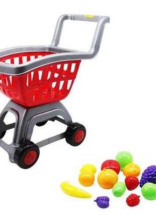 Ігровий набір "тележка з фруктами", червоний