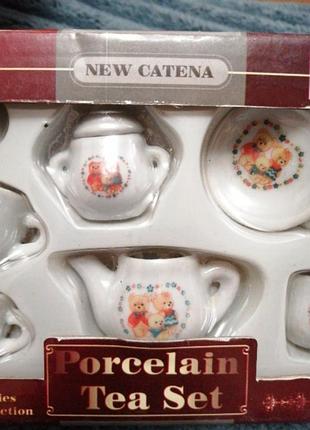 Детский фарфоровый чяйный сервиз new catena из 9 предметов