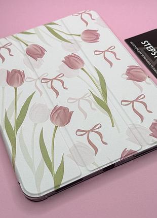 Книга smart case для ipad 10 2022 11 2025 (10.9) (a16) з принтом ведмедики прозорий слот відділ під apple pencil