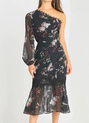 Розпродаж сукня hope & ivy міді на одне плече