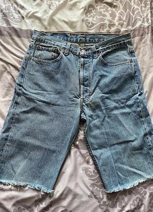 Вінтажні чоловічі джинсові шорти levi’s 501 (custom cut-off) 32