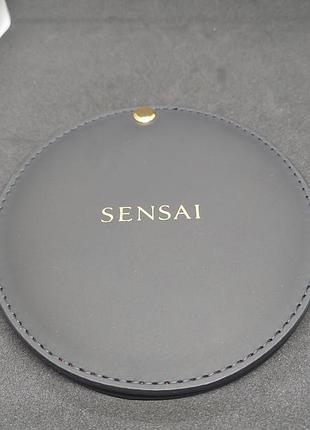 Люксовое дорожное зеркало sensai в кожаном чехле