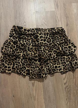 Міні спідниця леопардова