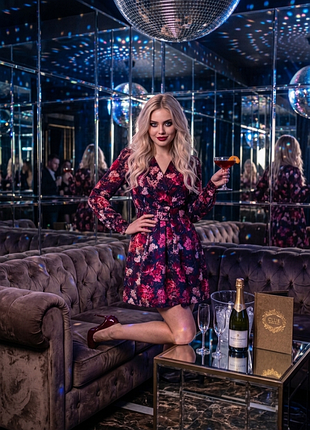 Ефектна італійська сукня з квітковим принтом 🌺 pronto moda | розмір