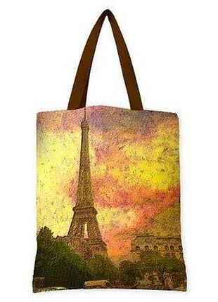 Сумка жіноча тканинна original ейфелева вежа арт