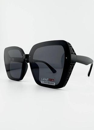Солнцезащитные очки женские leke lk2139 c1 с поляризацией, черные, uv400