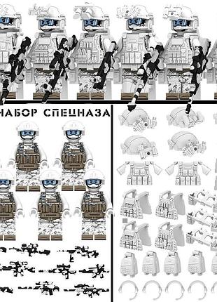 Конструктор фігурки чоловічки військові спецназ білий анти терор військові солдати