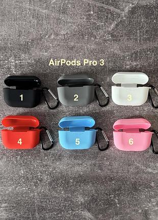 Чохол для навушників airpods pro 3 рожевий силіконовий