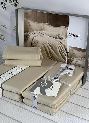 Tensel drew bej сатиновое постельное белье. евро размер. romeo home турция.