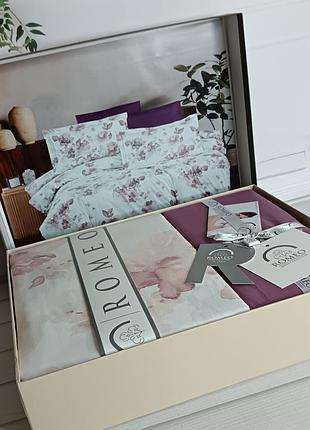 Poplin rose murdum постіль з поплин. євро розмір. romeo home туреччина.