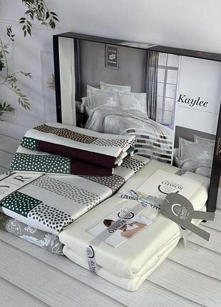 Kaylee сатиновое постельное белье. евро размер. romeo home турция.