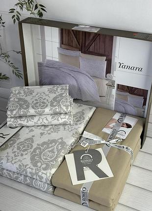 Poplin yanara постель из поплин. евро размер. romeo home турция.
