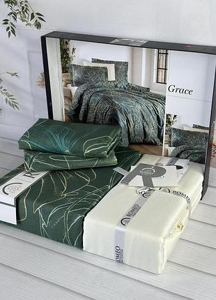 Grace сатиновое постельное белье. евро размер. romeo home турция.