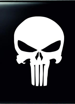 Наклейка на авто череп каратель (punisher) 20х15 см
