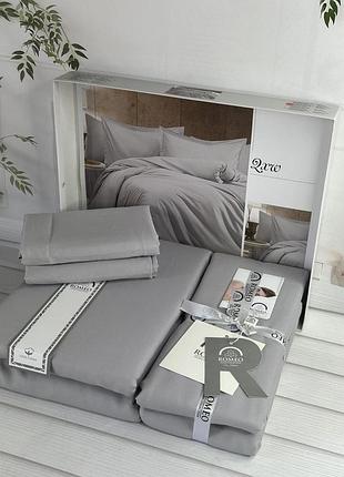 Qxw однотонное сатиновое постельное белье. евро размер. romeo home турция.
