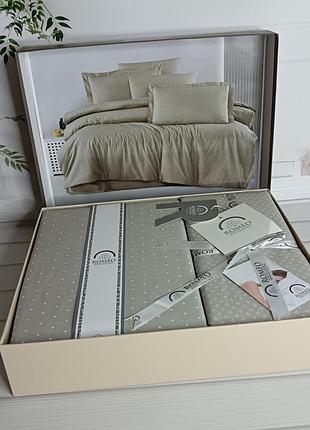 Poplin goroh bej постель из поплин. евро размер. romeo home турция.
