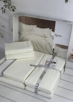 Spew однотонное сатиновое постельное белье. евро размер. romeo home турция.