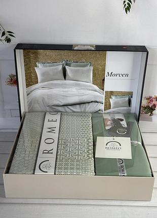 Morven сатиновое постельное белье. евро размер. romeo home турция.