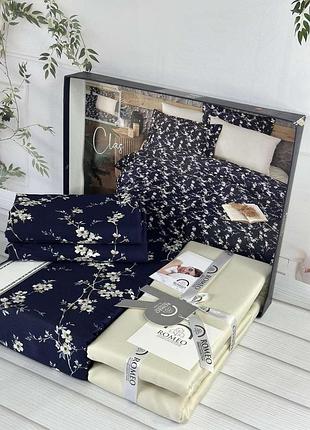 Class сатиновое постельное белье. евро размер. romeo home турция.