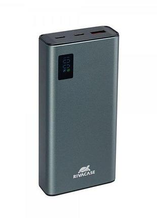 Портативное зарядное устройство (павербанк) rivacase rivapower va1022 (grey), 20000 ma, qc/pd 22,5 вт, серый