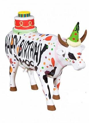 Статуэтка коллекционная корова happy birthday (size l)