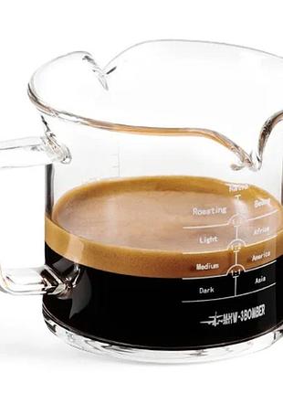 Мірник для еспресо 120 мл. mhw-3bomber glass measuring cup double spout