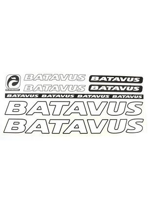 Наклейка batavus на раму велосипеда, белый (nak040)