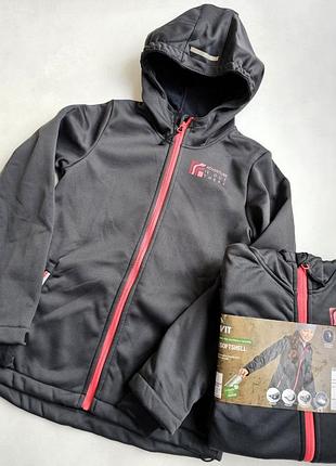 Дитяча куртка софтшел на флісі crivit 134-140 см водонепроникна softshell