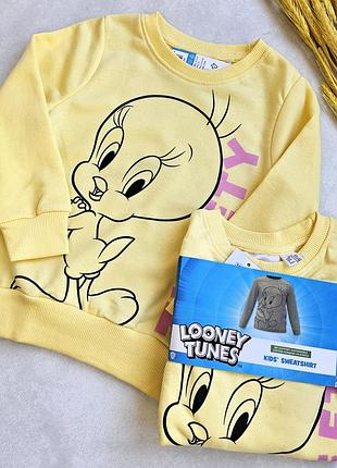 Свитшот двунитка без утепления lupilu 122-128 см looney tunes