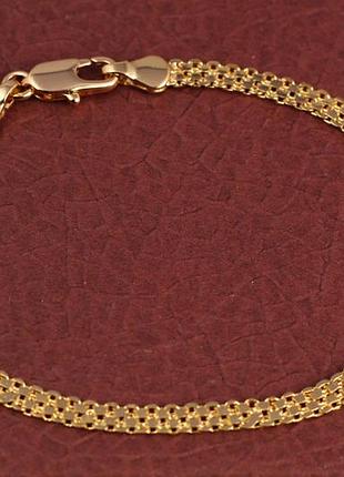 Браслет xuping jewelry новый бисмарк 17 см 3.5 мм золотистый love-shopping