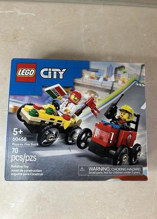 Конструктор lego city-авто проти пожежної машини (60458)